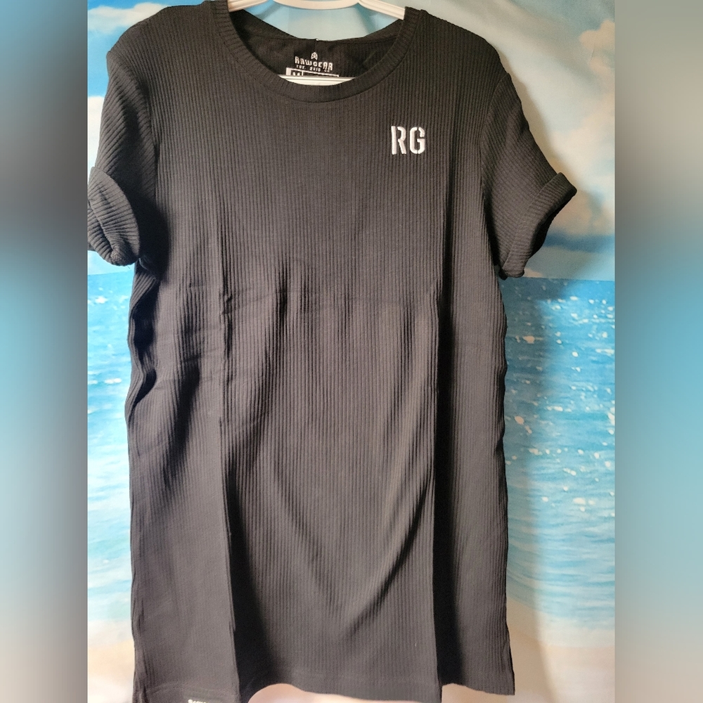 RawGear NWT Black Ribbed Tshirt Mens‎ Size Medium